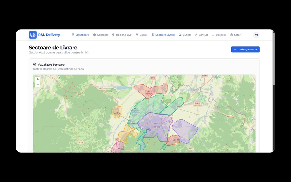 Dashboard curieri și statistici